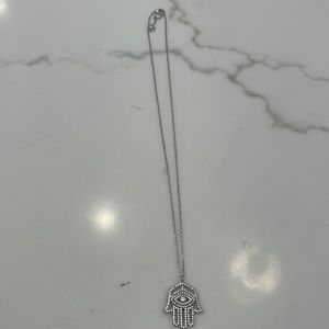 Sterling sliver hamsa necklace